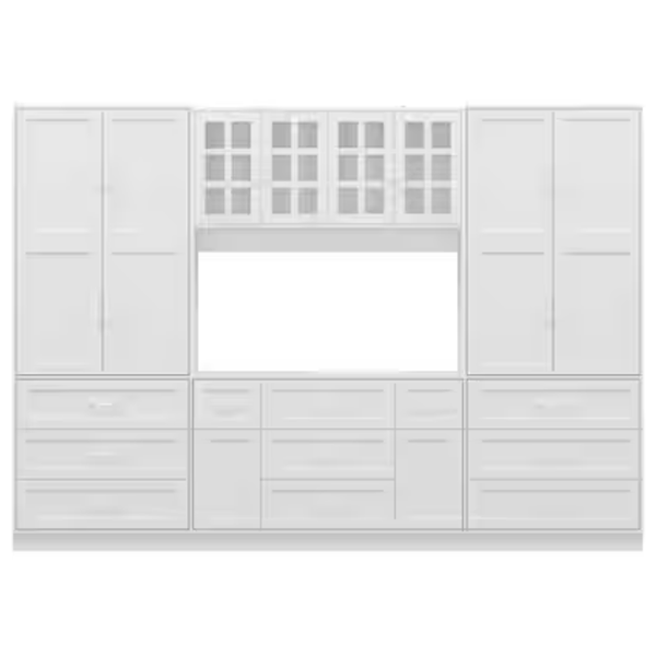 78.7" Office Storage Cabinet With 13 Shelves And 11 Drawers