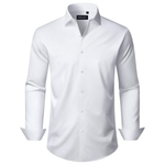 Alimens & Gentle Wrinkle Resistant White Dress Shirt For Men (Various)
