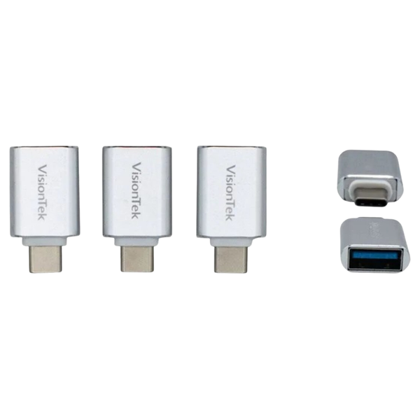 3-Pack VisionTek USB C To USB A Adapter (M/F)