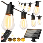 50ft Waterproof Battery Operated Solar Powered String LED Lights