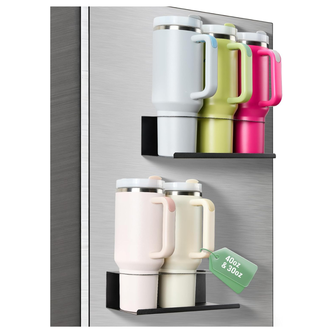 2-Pack Magnetic Cup Holder For Fridge
