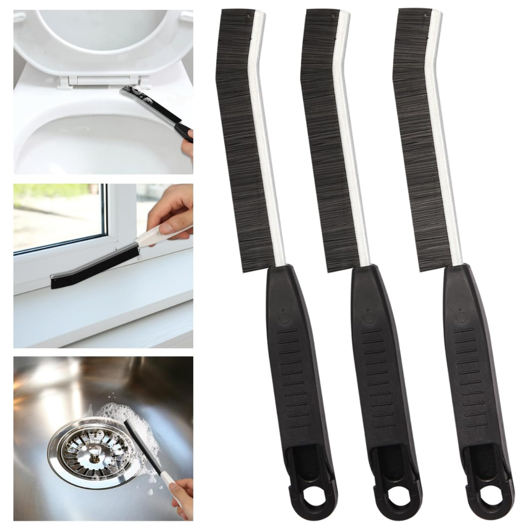 3-Pack Hard Bristle Grout Cleaner Brush