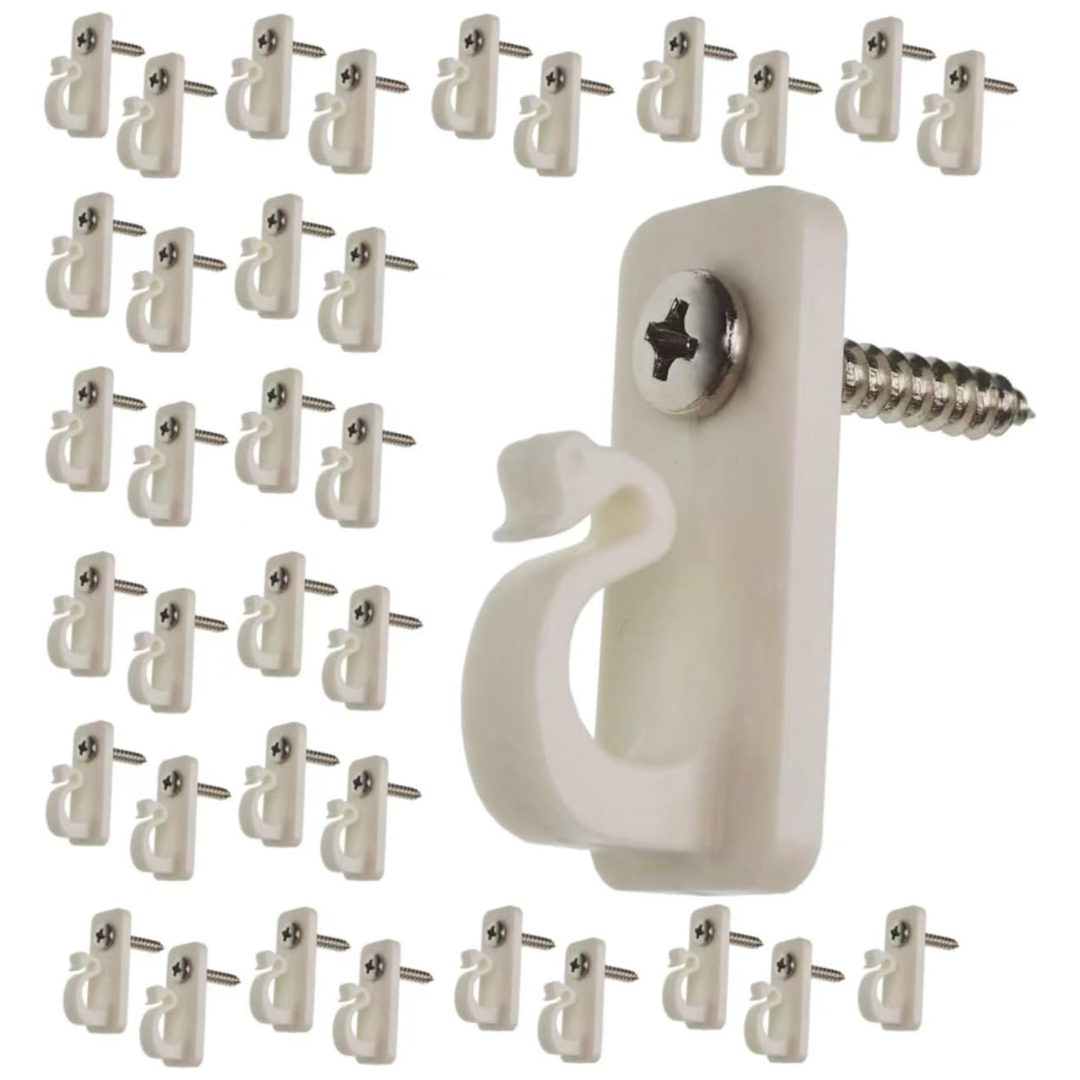 40 Pack Heavy Duty String Lights Hooks Clips