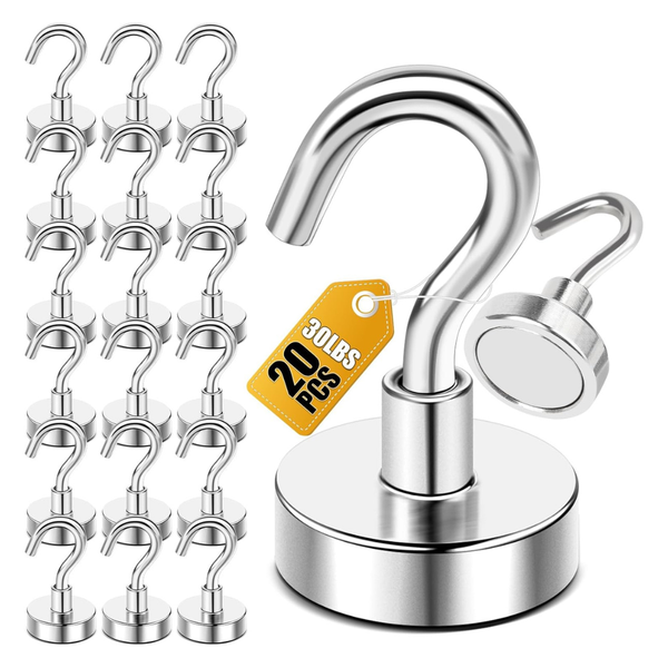 20-Pack Diymag 30lbs Heavy Duty Magnetic Hooks