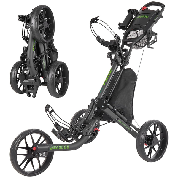 EASEGO Golf Push Cart 3 Wheel Foldable Golf Bag Cart (2 Colors)