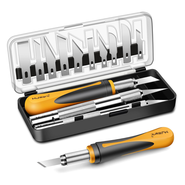 16-Pieces MulWark Precision Craft Hobby Exacto Knife Set Kit