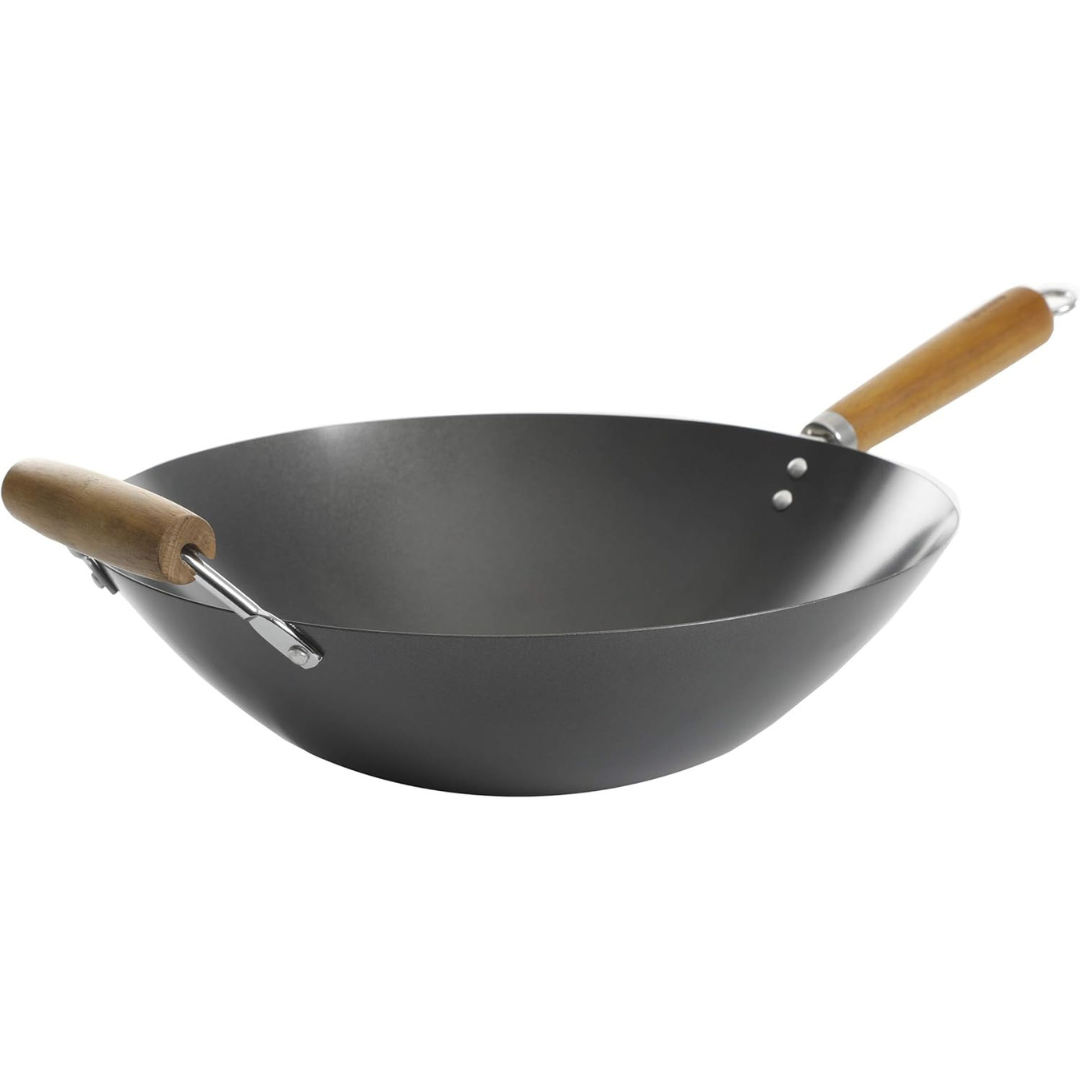 Kenmore Hammond 14" Flat Bottom Carbon Steel Wok