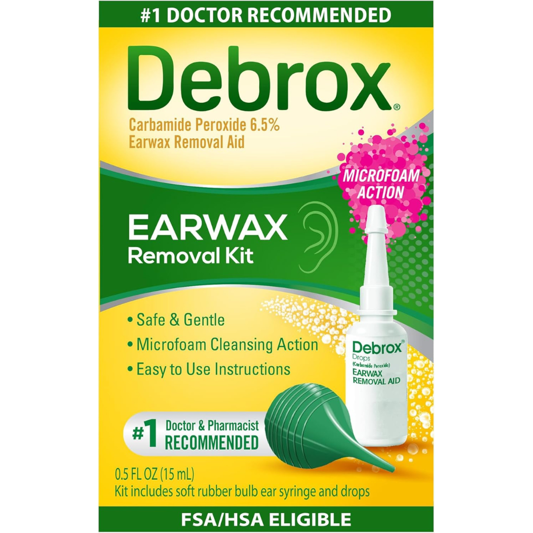 Debrox Ear Wax Removal Kit W/ 0.5Oz Carbamide Peroxide & Bulb Syringe