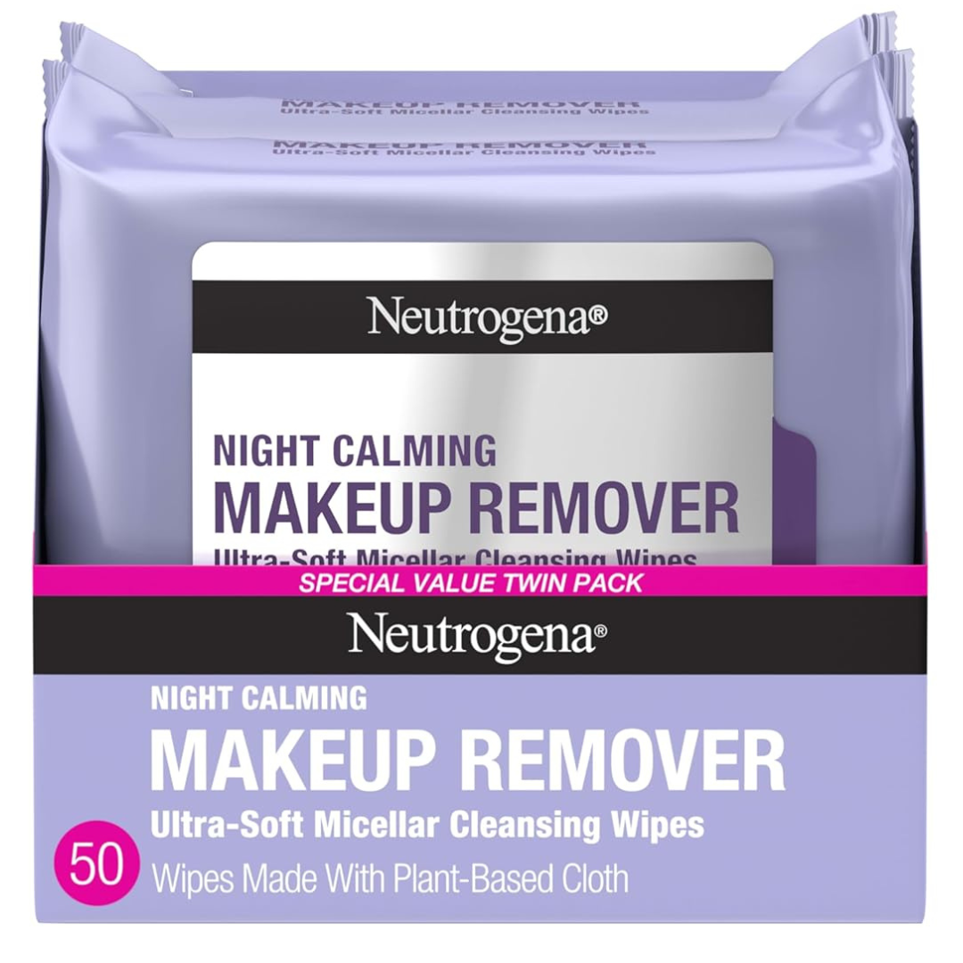 50-Count Neutrogena Makeup Remover Night Calming Cleansing Towelettes