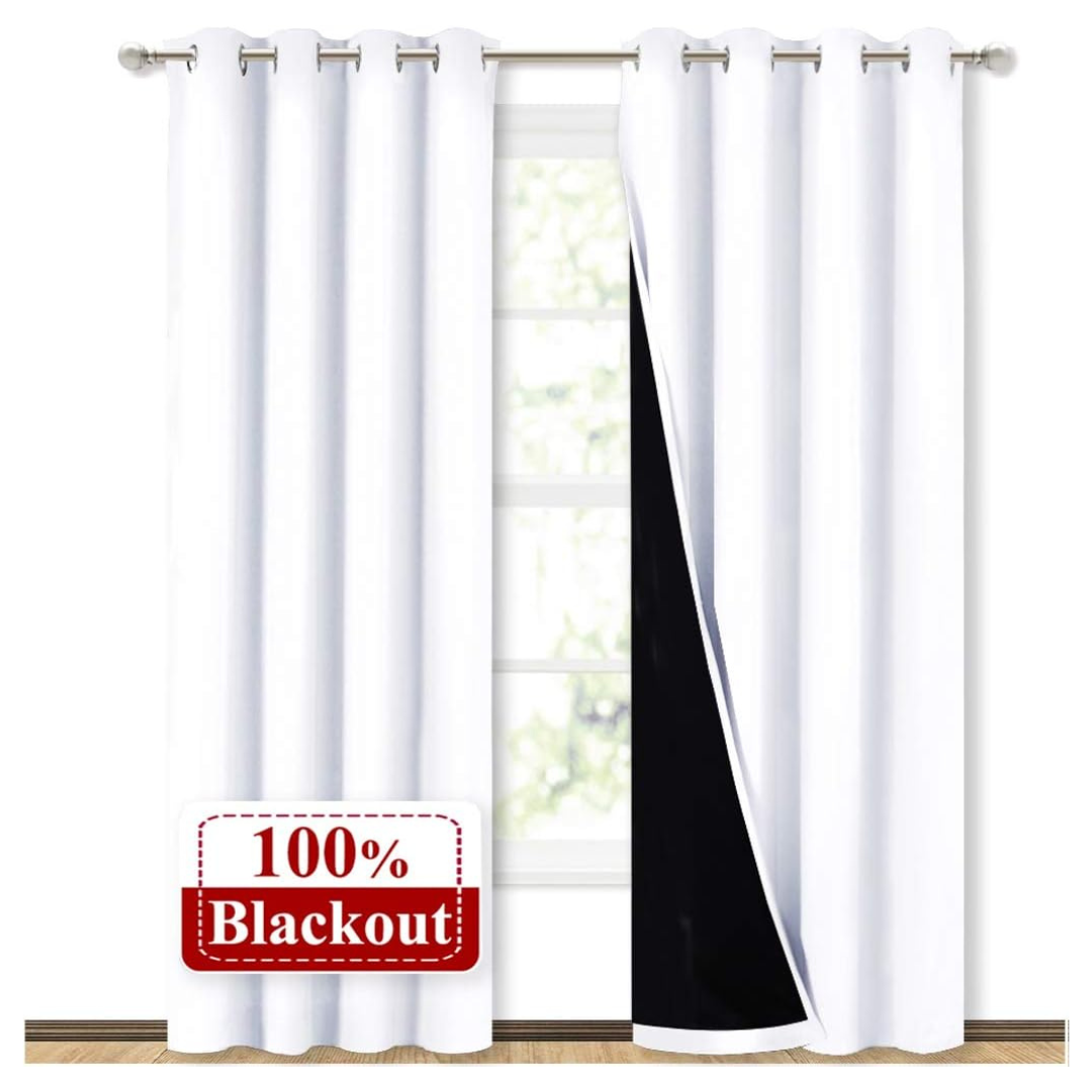 Nicetown 52" X 84" Thermal Insulated Blackout Window Curtain Panels