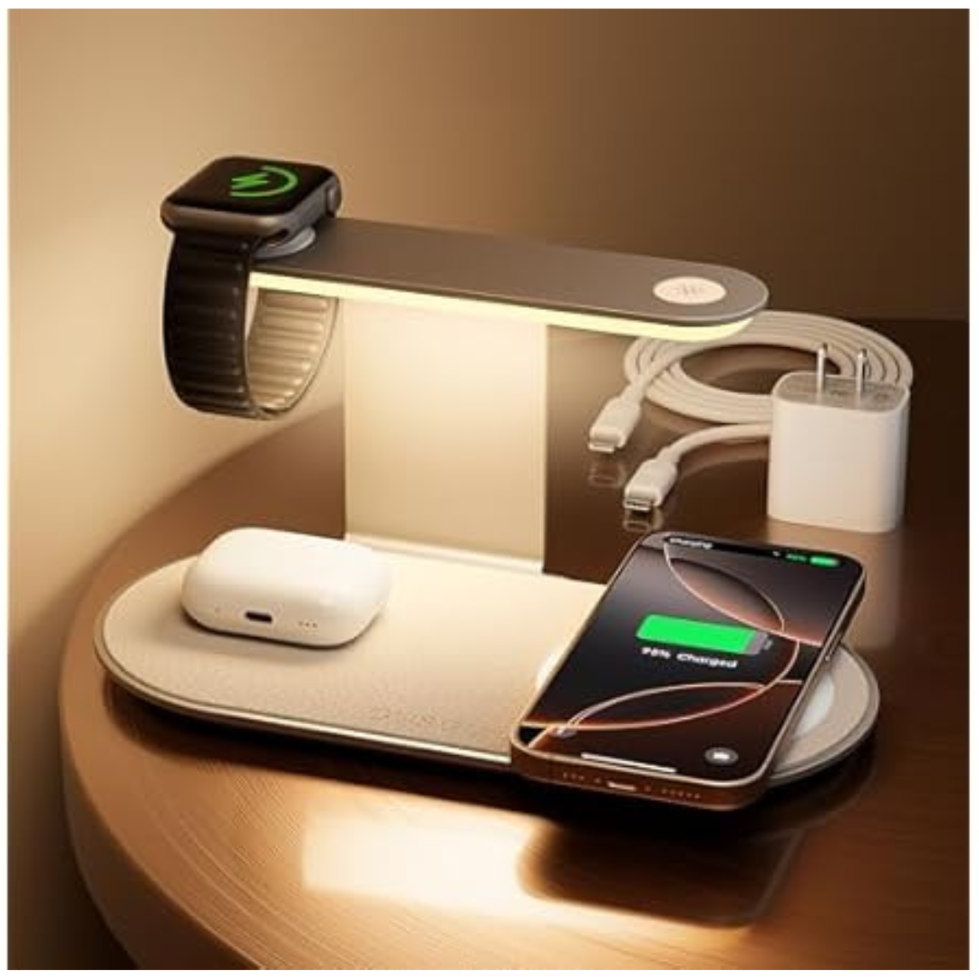 GUSGU 3 In 1 Charging Station With Night Light