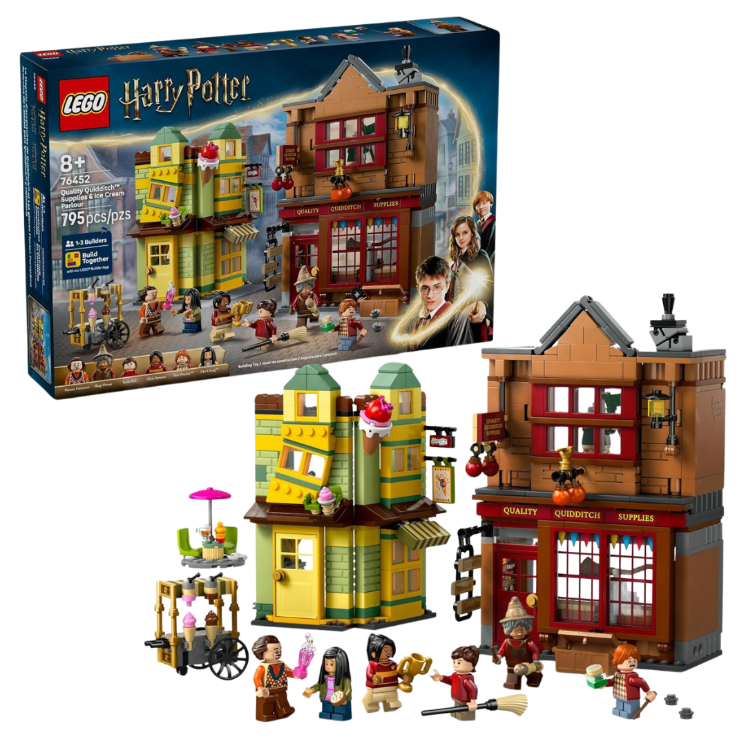 795-Piece LEGO Harry Potter Quality Quidditch Supplies & Ice Cream Parlous Building Set