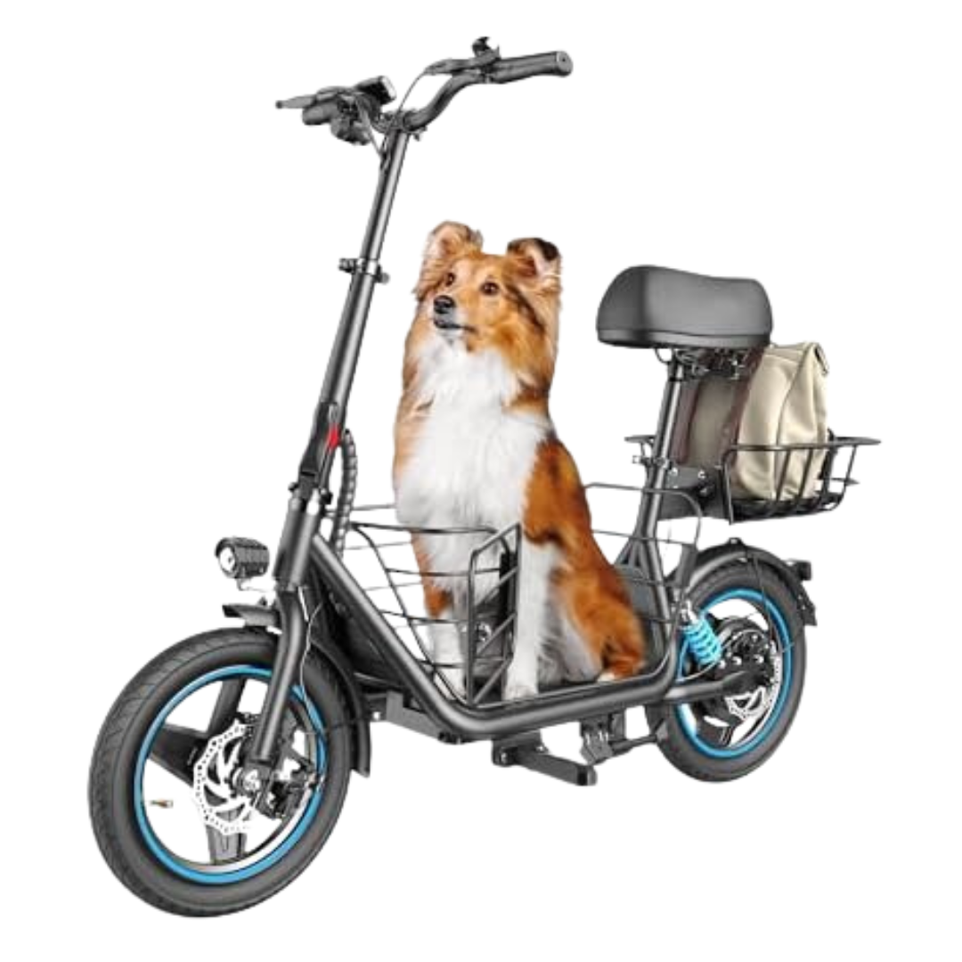 Gyroor C1 Plus 650W 30Miles Electric Scooter With Pet Basket