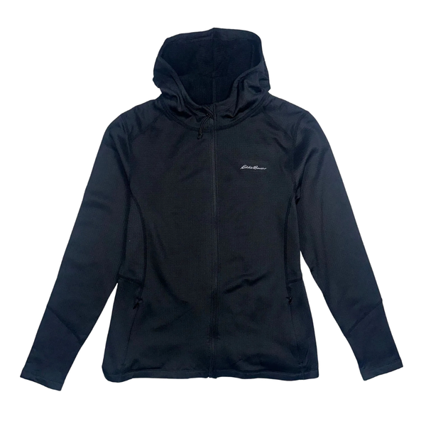 Eddie Bauer Women's Mini Grid Fleece Jacket (Black)