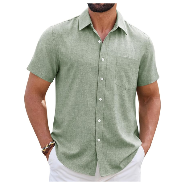 Men's Wrinkle Free Casual Linen Shirts