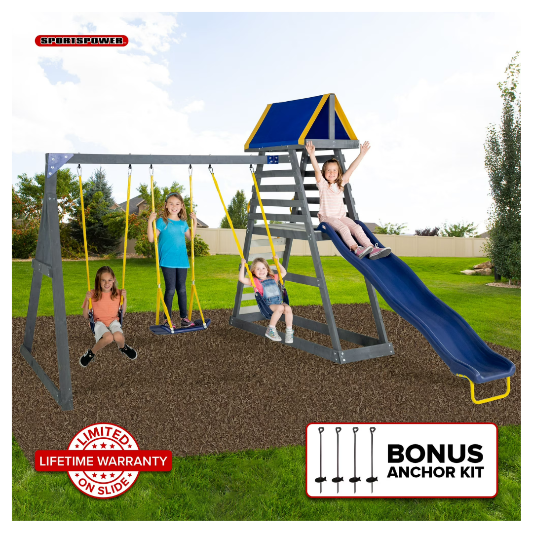 Sportspower Mill Creek Canyon Wooden Swing Set