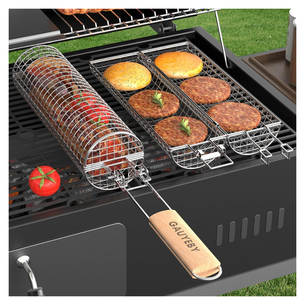 Outdoor Stainless Steel Grill Basket