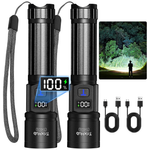2-Pack Rechargeable Super Bright High Lumens Flash Light