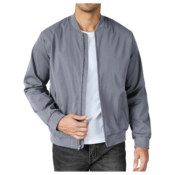 Men's Lightweight Casual Zip Up Bomber Jacket