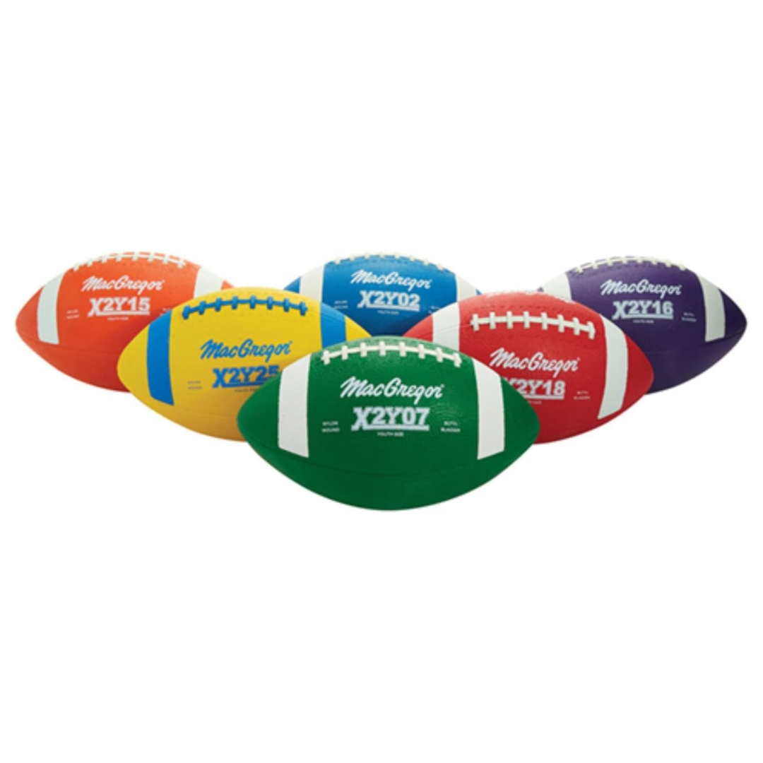 Set Of 6 MacGregor Youth Size Footballs (Mulitcolor)