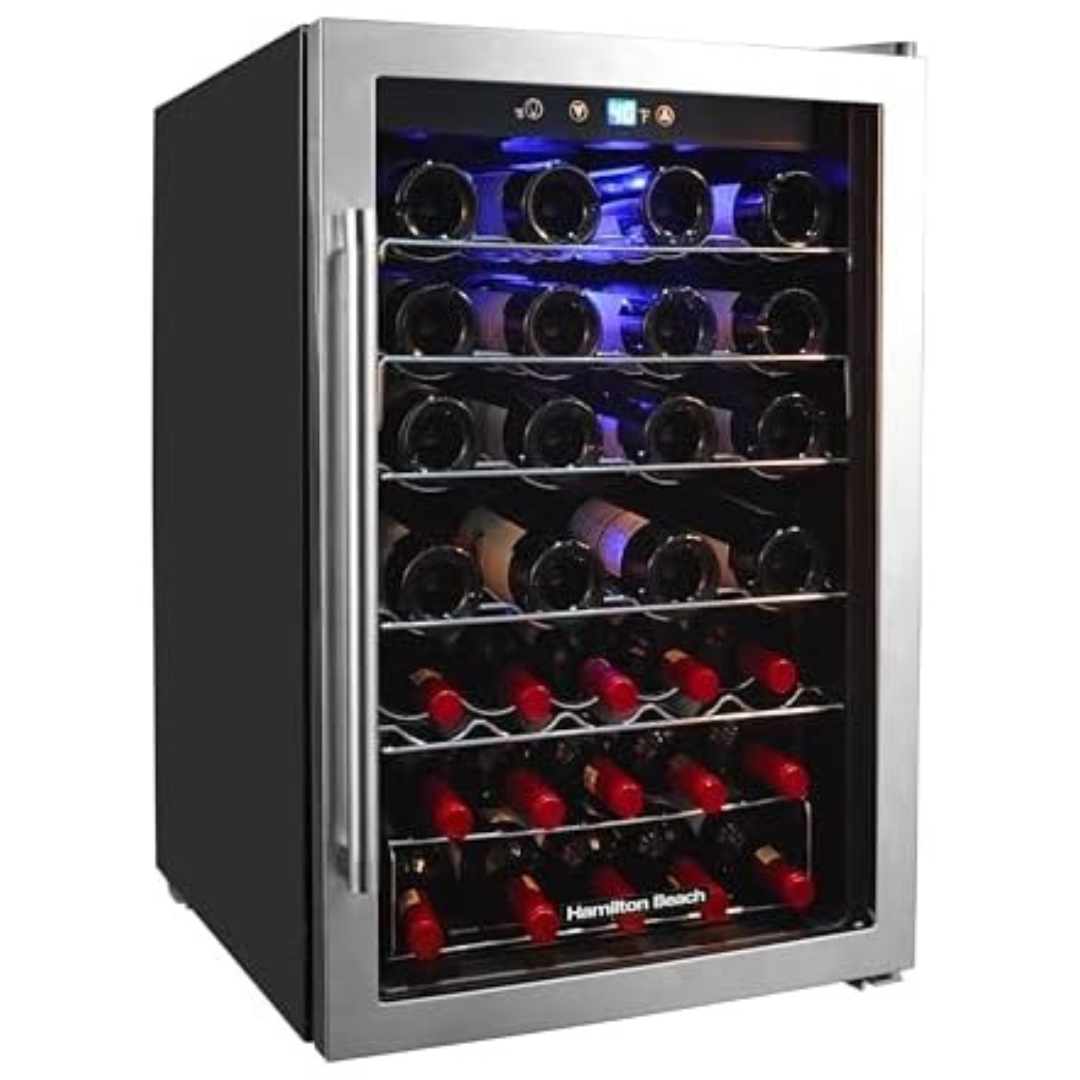 43-Bottle Hamilton Beach Wine Cooler Fridge Cellar