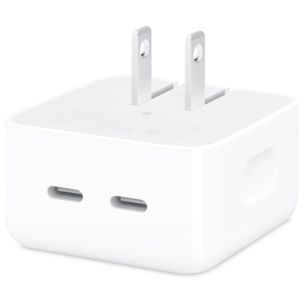 35W Apple Dual USB-C Port Compact Power Adapter