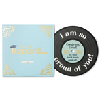 Vinyl Record Style Retro Music-Themed Graduation Card