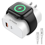 VONUV 3-In-1 Magnetic Wireless Wall Charger With Dual USB-C & USB-A Ports