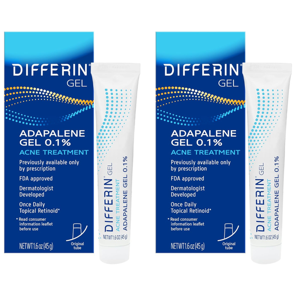 2-Count 0.5-Oz Differin Adapalene Gel 0.1% Acne Treatment Gel