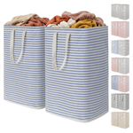 2-Pack 80L Lifewit Collapsible Laundry Baskets With Handles (Blue)