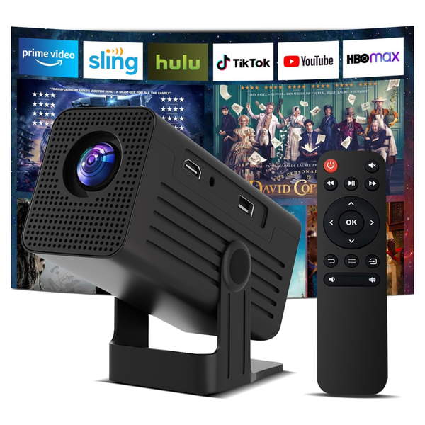 Portable 1080P Mini Projector With WiFi & Bluetooth