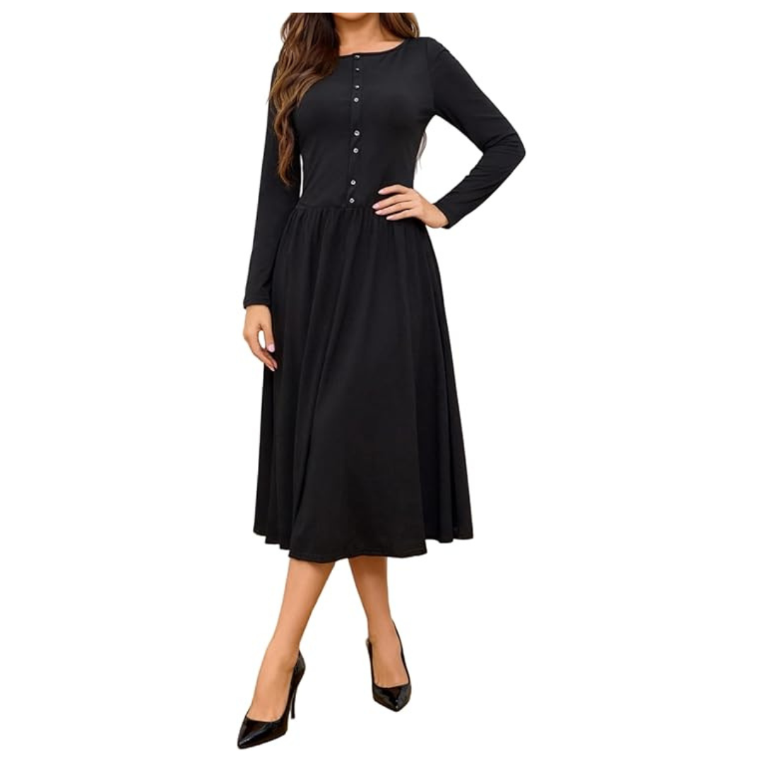 Women's A LINE Swing Flare Dress (3 Colors)