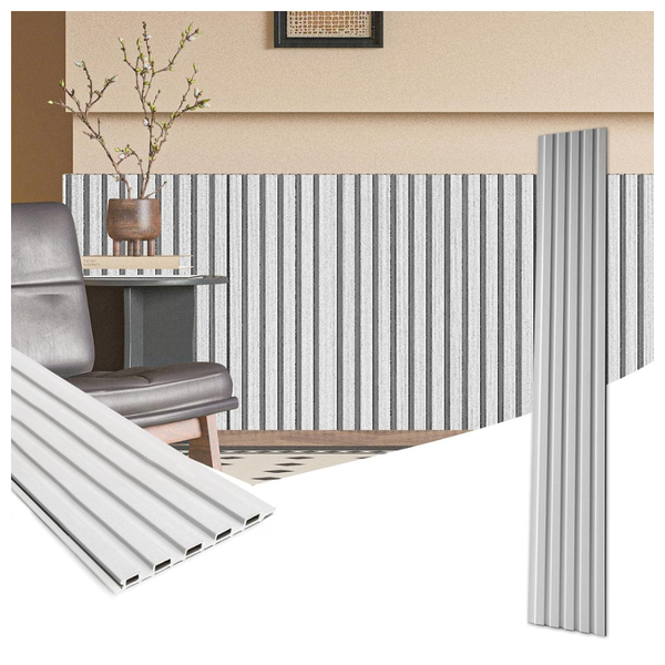 16-Pack 48" x 6" WPC Wainscoting Panels