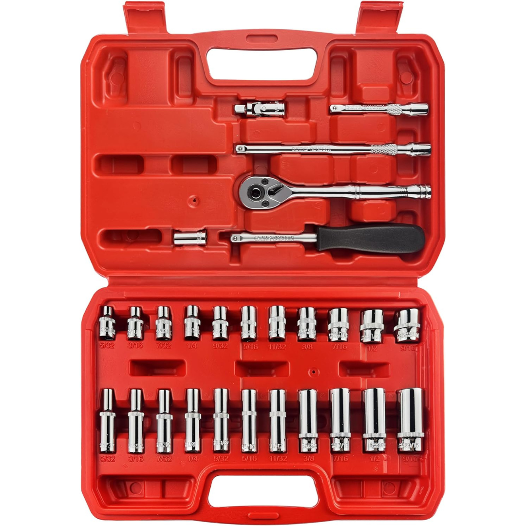 28 pcs 1/4" Drive Impact Socket Set