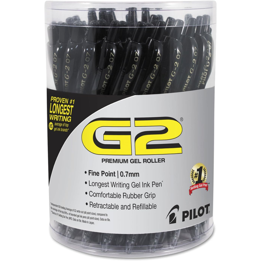 36-Count Pilot G2 Premium 0.7 mm Gel Roller Pen (Black Ink)