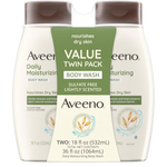 2-Pack Aveeno Daily Moisturizing Body Wash Cleanser & Shaving Gel (36oz)