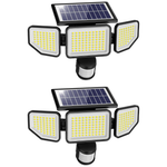 258-LED 3000lm Solar Motion Sencor 3-Head Outdoor Floodlight