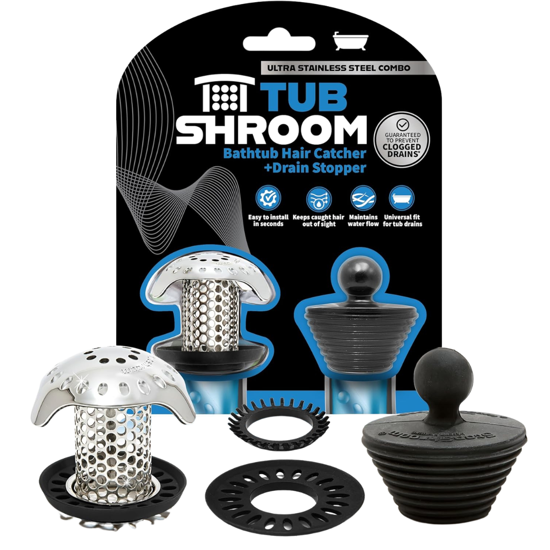 TubShroom Ultra Hair Catcher & Drain Stopper (Stainless Combo)