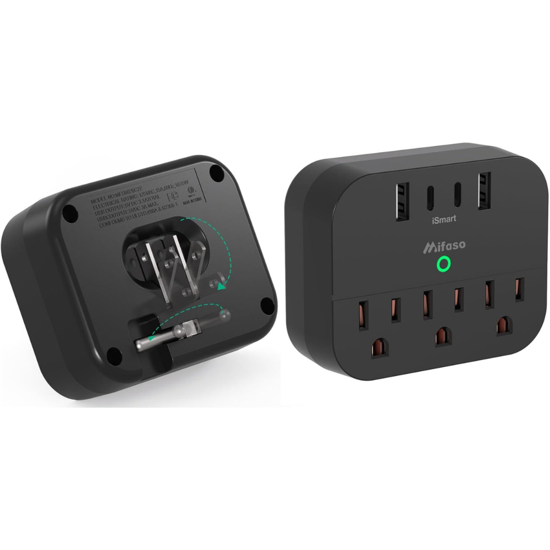 2 Pack Cruise Power Strip With Foldable Plug