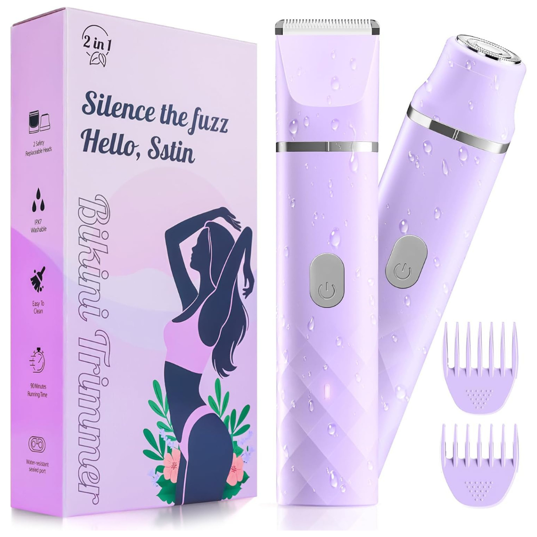 Rechargeable IPX7 Waterproof Electric Bikini Trimmer (5 Colors)
