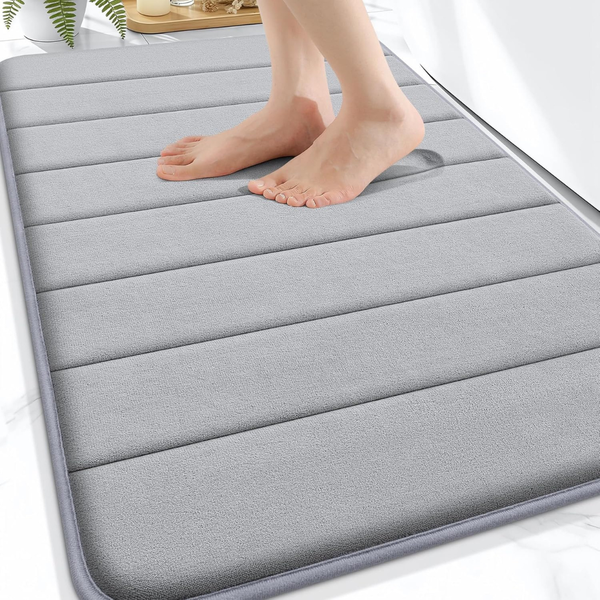 30" x 20" Memory Foam Super Soft Absorbent Bath Mat