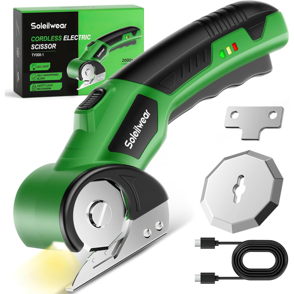 4V Cordless Electric Rechargeable Cardboard Cutter with 2 Blades