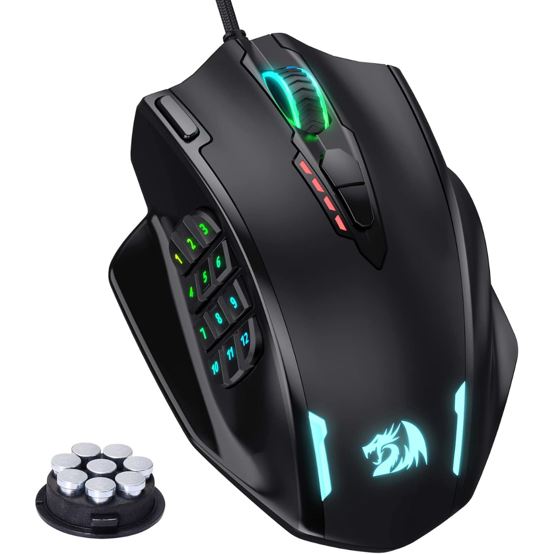 Redragon M908 Impact RGB LED MMO Laser Wired Gaming Mouse