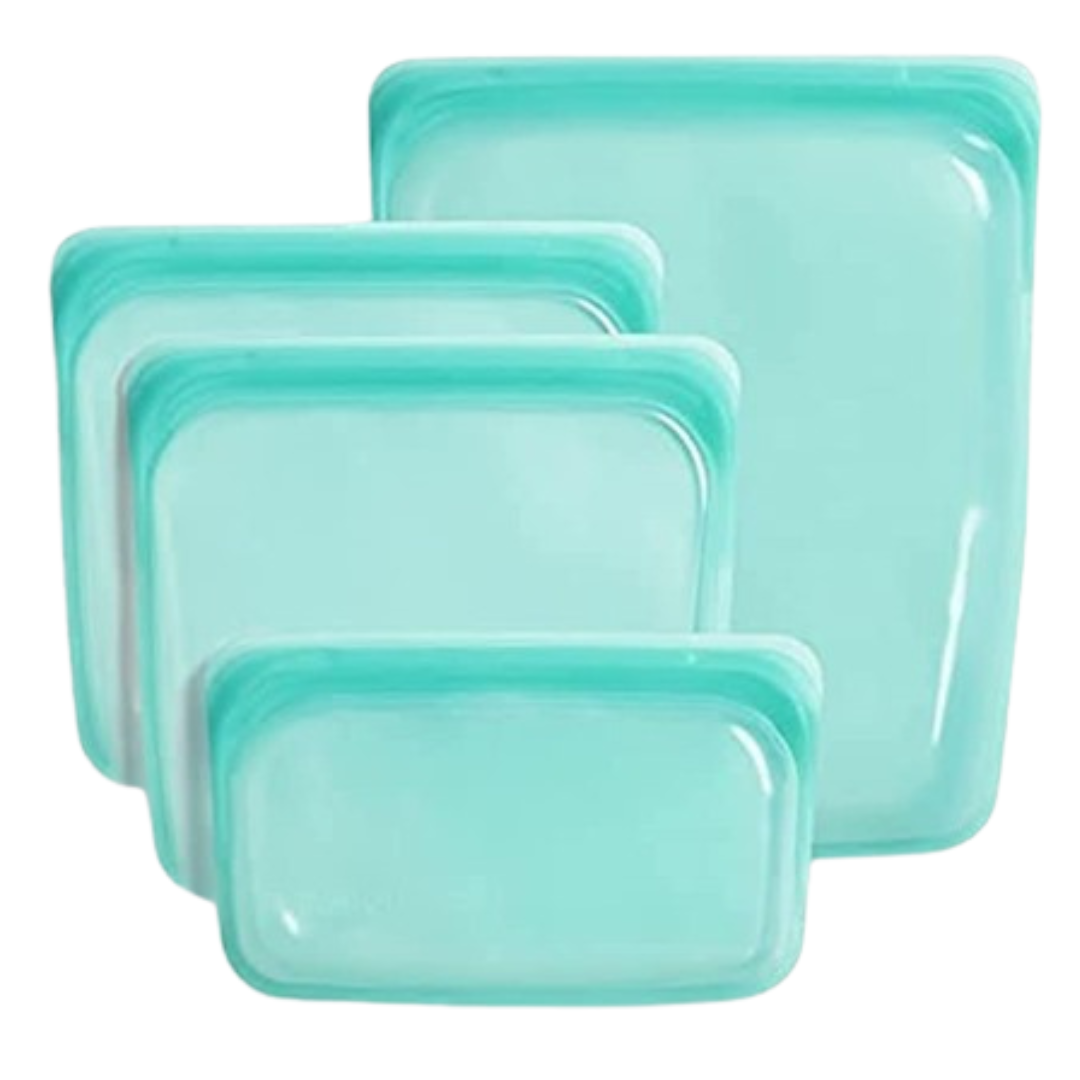 4-Pack Stasher Platinum Silicone Food Grade Reusable Storage Bag