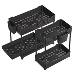 3-Pack 2-Tier Multi-Use Kitchen & Bathroom Organizers (12.8")