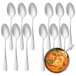 12-Pieces 7" Stainless Steel Dinner Spoons Set