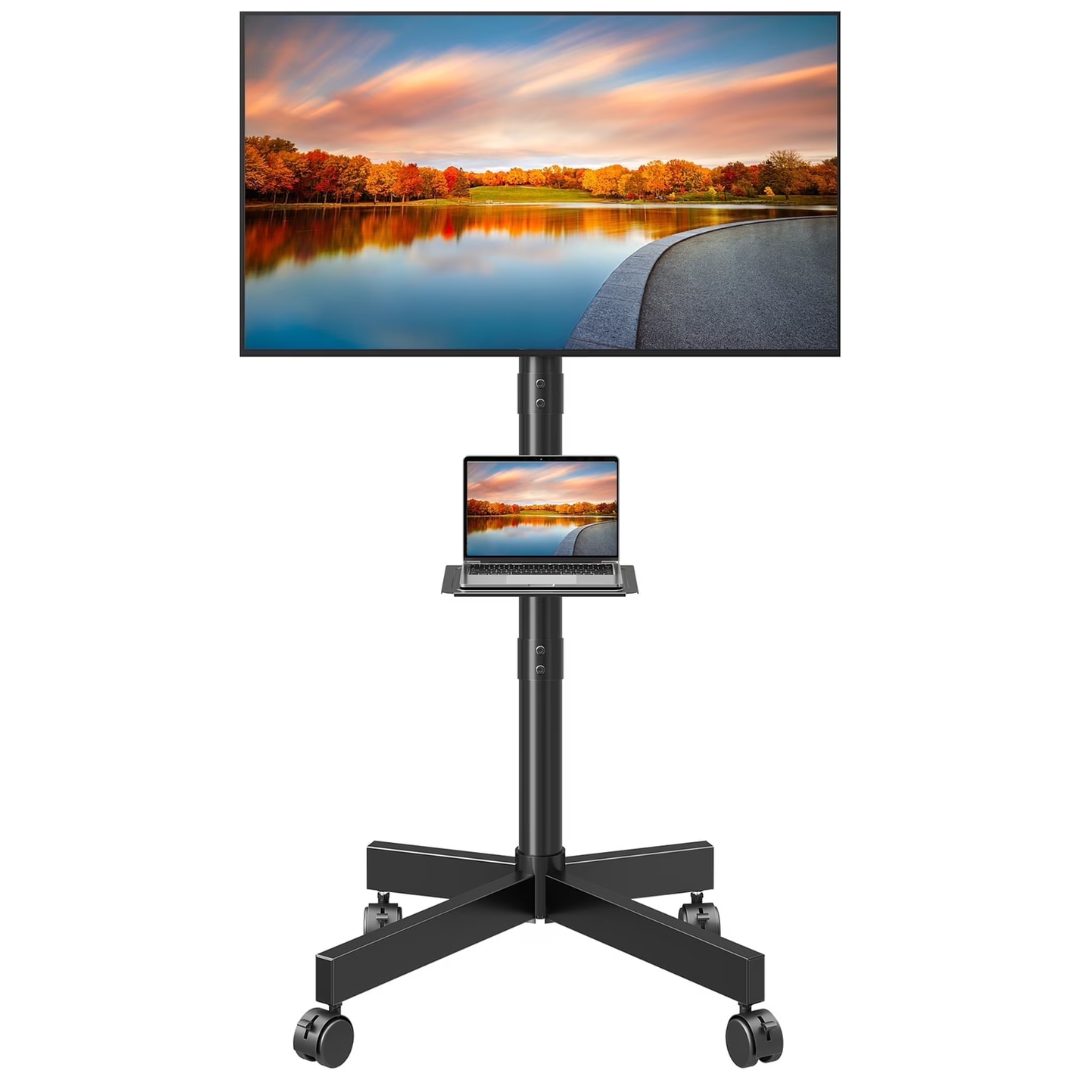 Mobile TV Stand, Rolling TV Cart for 24-60" TVs