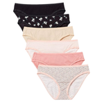 6-Pack Amazon Essentials Women's Cotton Bikini Brief Underwear