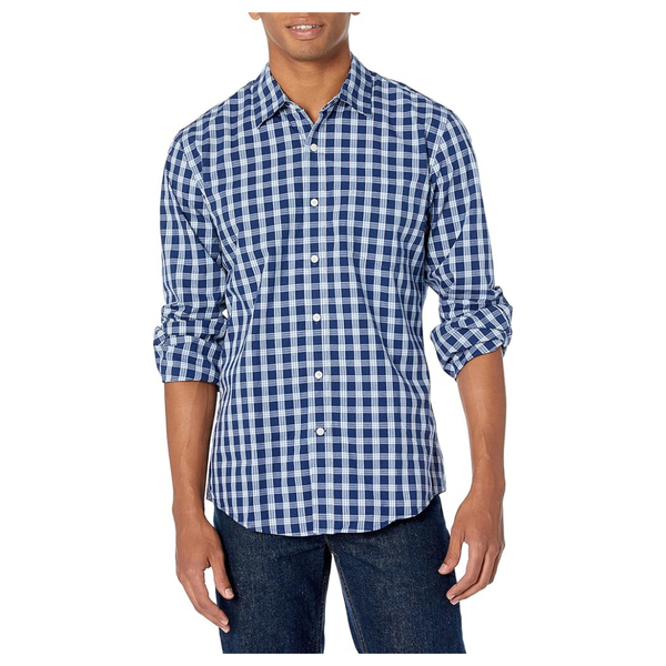 Amazon Essentials Men's Long-Sleeve Casual Poplin Shirt