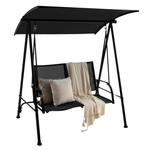 Costway 2-Seat Patio Swing Porch Swing W/ Adjustable Canopy